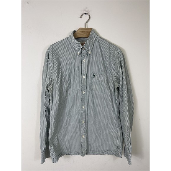 Brooks Brother Men’s Shirt Adult Medium Button Up Long Sleeve Red Fleece Green - Picture 1 of 7